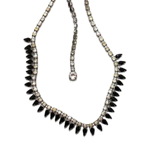 B DAVID Jewelry - SIGNED B DAVID VINTAGE COSTUME STATEMENT JEWELRY DARK BLUE STONES